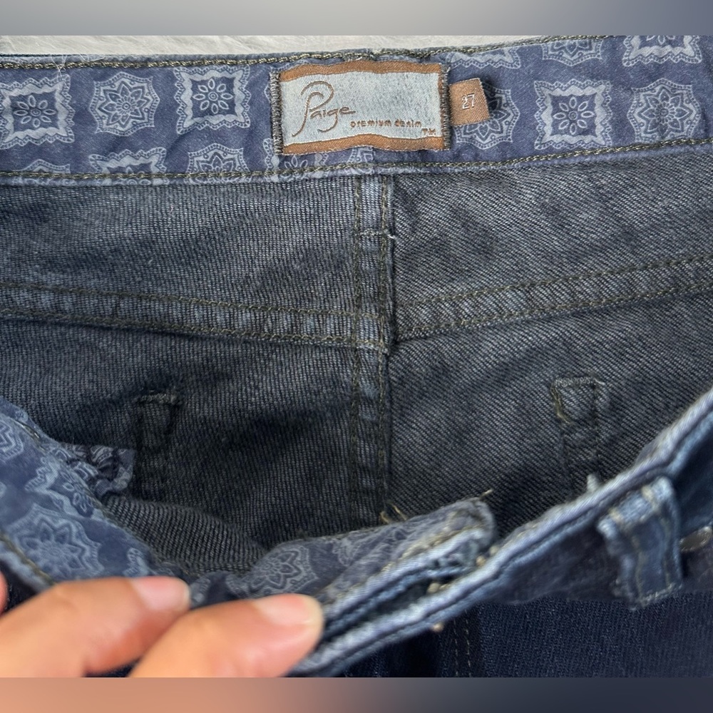 PAIGE Dark Indigo Wide-Leg Flare Jeans - Picture 6 of 10